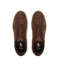 RALPH LAUREN RLITE COURT Suede leather sneakers chocolate brown - Men’s shoes - 3