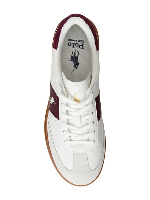 HERITAGE AERA Leather sneakers off white/wine - Men’s shoes