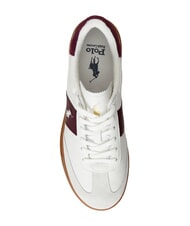 RALPH LAUREN HERITAGE AERA Leather sneakers off white/wine - Men’s shoes - 4