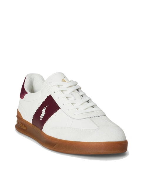 HERITAGE AERA Leather sneakers off white/wine - Men’s shoes