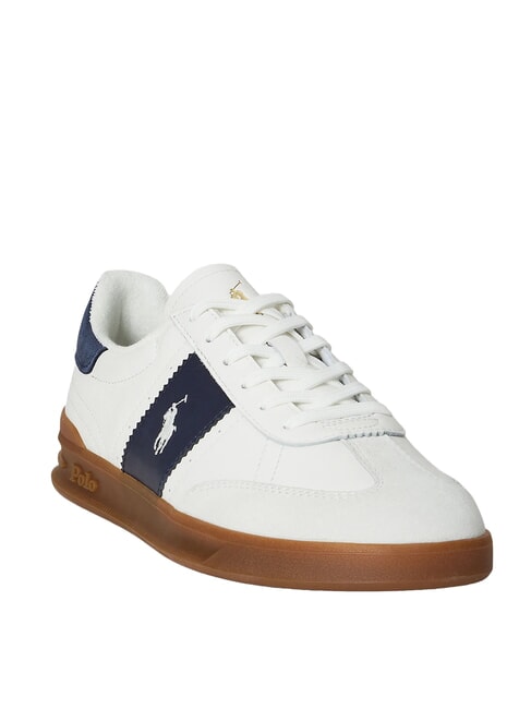 HERITAGE AERA Leather sneakers off white/navy - Men’s shoes