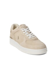RALPH LAUREN MASTERS COURT Suede leather sneakers milkshake - Men’s shoes - 3