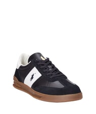 RALPH LAUREN HERITAGE AERA Leather sneakers black / white - Men’s shoes - 3