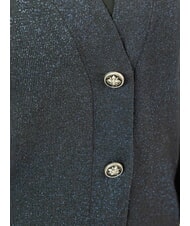 JOHN RICHMOND PEACEFUL Lurex cardigan with buttons navy blue - Women's Sweaters - 3