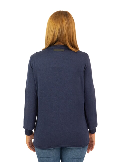PARANA Lurex crew neck cardigan blue - Women's Sweaters