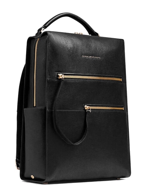 W140 Women's leather backpack for 14" laptop Black - Laptop backpacks