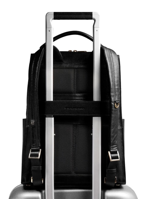 W140 Women's leather backpack for 14" laptop Black - Laptop backpacks