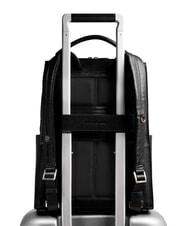 PIQUADRO W140 Women's leather backpack for 14" laptop Black - Laptop backpacks - 3