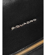 PIQUADRO W140 Women's leather backpack for 14" laptop Black - Laptop backpacks - 4