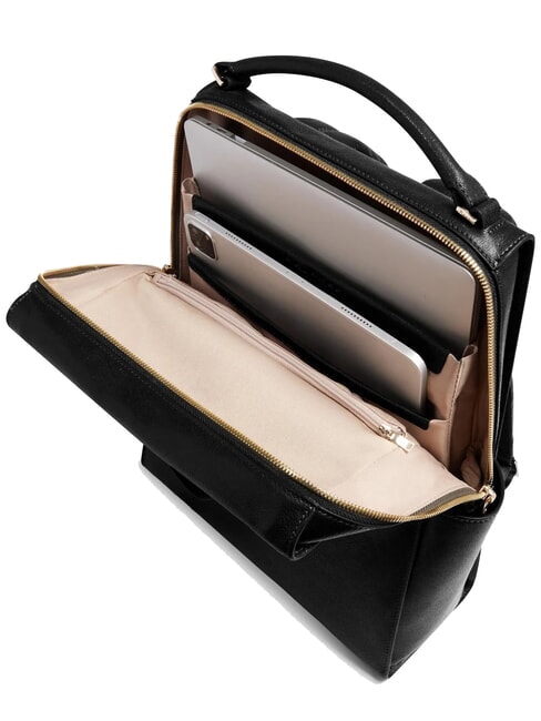 W140 Women's leather backpack for 14" laptop Black - Laptop backpacks