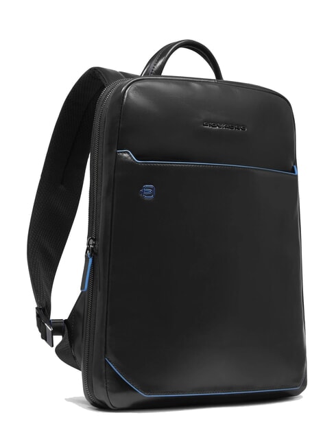 BLUE SQUARE 14" laptop backpack, in leather Black - Laptop backpacks