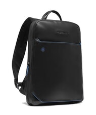 PIQUADRO BLUE SQUARE 14" laptop backpack, in leather - Laptop backpacks