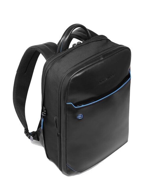 BLUE SQUARE 14" laptop backpack, in leather Black - Laptop backpacks