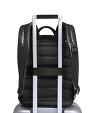 PIQUADRO BLUE SQUARE 14" laptop backpack, in leather Black - Laptop backpacks - 4