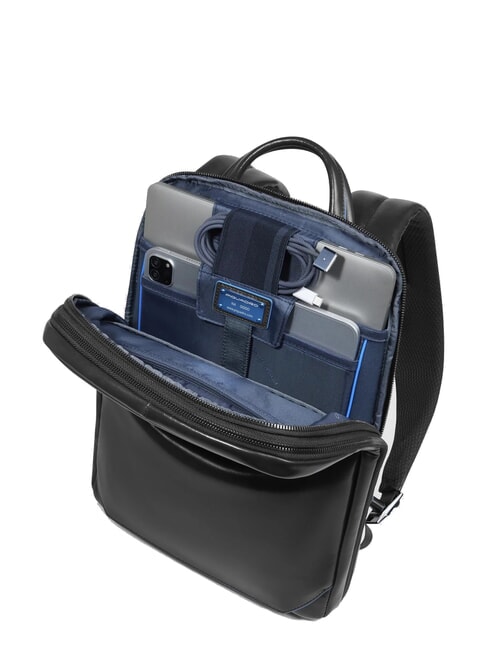 BLUE SQUARE 14" laptop backpack, in leather Black - Laptop backpacks