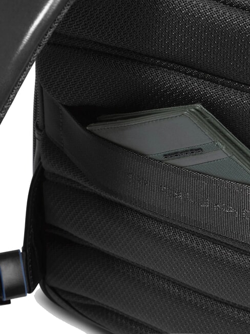 BLUE SQUARE 14" laptop backpack, in leather Black - Laptop backpacks