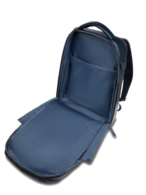 BLUE SQUARE Fast-check leather backpack for 15.6" laptop blue - Laptop backpacks