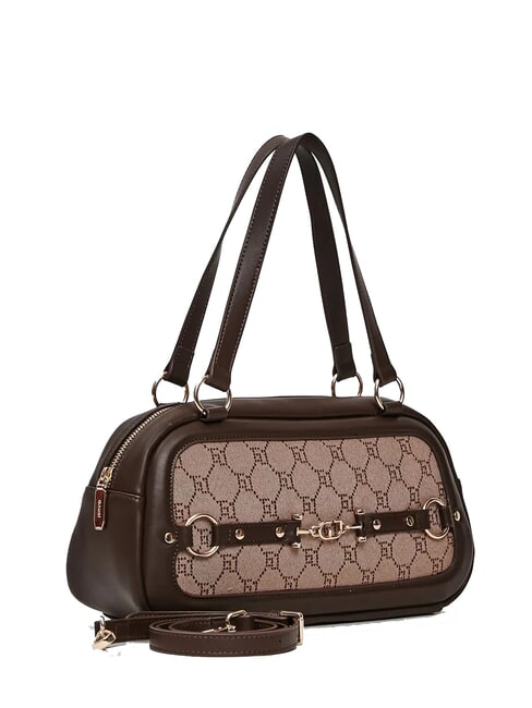 NEW DIAZ Top handle bag with jacquard logo tan - Women’s Bags
