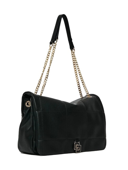ESMERALDA Large shoulder bag with chain handles BLACK - Women’s Bags