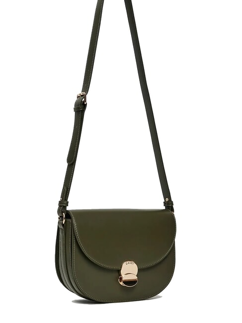 EVELYN Medium shoulder bag with flap MILITARY - Women’s Bags