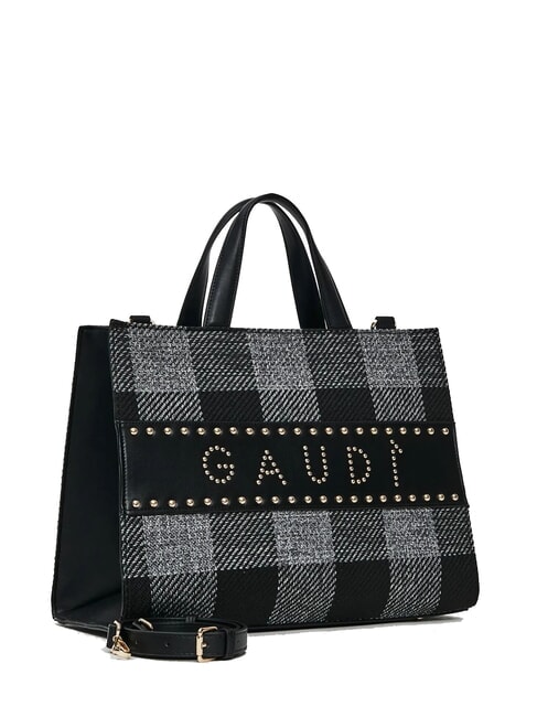 EDA Tartan handbag with shoulder strap BLACK - Women’s Bags