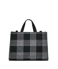 GAUDÌ EDA Tartan handbag with shoulder strap BLACK - Women’s Bags - 3