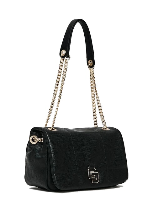 ESMERALDA Medium shoulder bag with chain handles BLACK - Women’s Bags