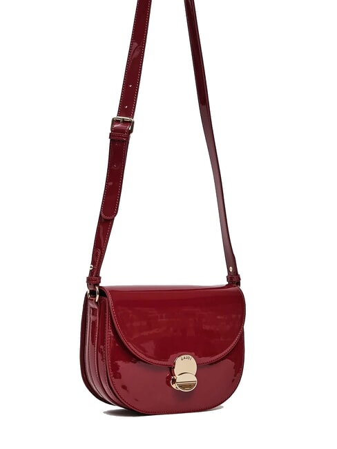 EVELYN LAK Medium patent shoulder bag RED - Women’s Bags