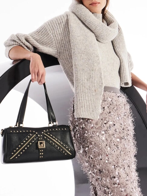 EMMA Shoulder bag with studs BLACK - Women’s Bags