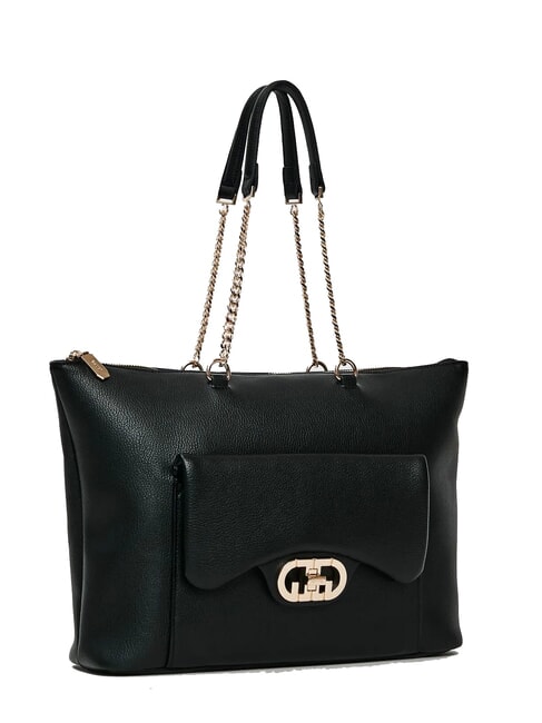 ELLA Shopping bag with chain handles BLACK - Women’s Bags