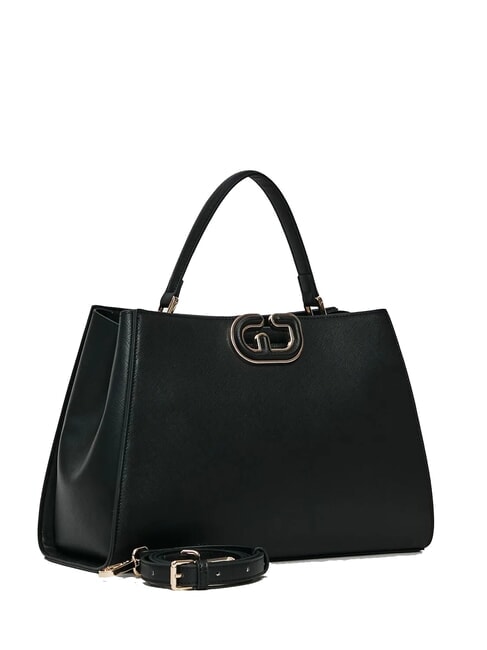 DEMY WINTER L Handbag with shoulder strap in saffiano leather BLACK - Women’s Bags