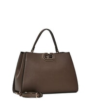 GAUD&Igrave; DEMY WINTER L Handbag with shoulder strap in saffiano leather taupe - Women&rsquo;s Bags - 2