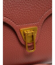 COCCINELLE MARVIN Mini leather handbag with shoulder strap brandy - Women’s Bags - 5