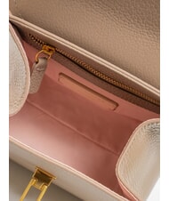 COCCINELLE MARVIN Mini leather handbag with shoulder strap warm taupe - Women’s Bags - 6