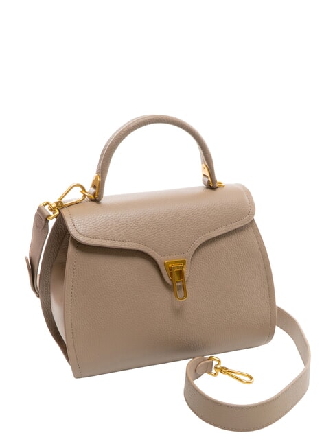 MARVIN Leather handbag with shoulder strap warm taupe - Women&rsquo;s Bags