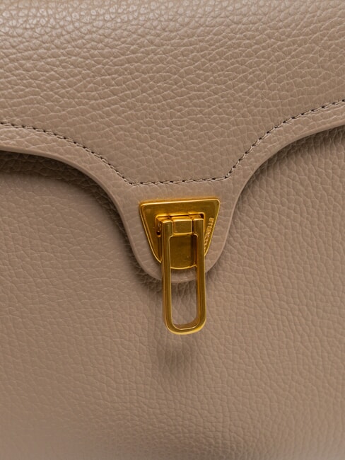 MARVIN Leather handbag with shoulder strap warm taupe - Women&rsquo;s Bags