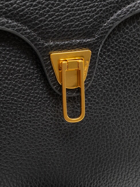 MARVIN Leather handbag with shoulder strap Black - Women’s Bags