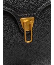 COCCINELLE MARVIN Leather handbag with shoulder strap Black - Women’s Bags - 5