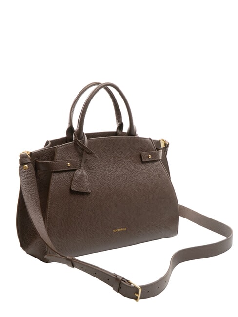 KLICHE Leather handbag with shoulder strap brown fondant - Women’s Bags