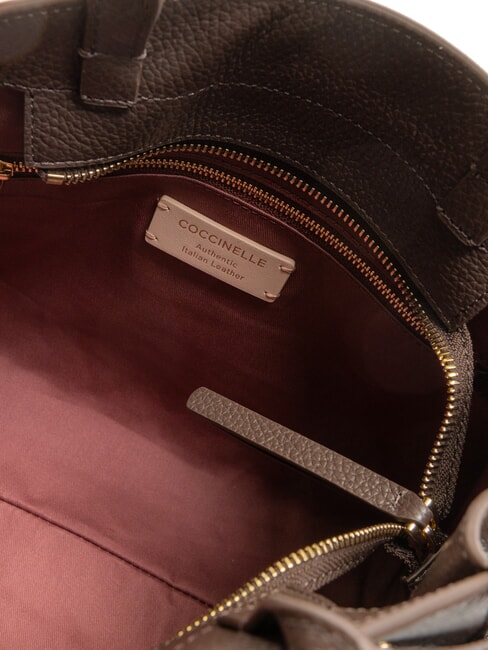 KLICHE Leather handbag with shoulder strap brown fondant - Women’s Bags