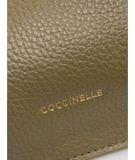 COCCINELLE HYLE Small flat leather shoulder bag laurel green - Women’s Bags - 5