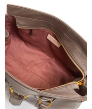 COCCINELLE YORK Leather handbag with buckle brown fondant - Women&rsquo;s Bags - 6