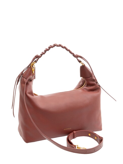 RHEA Leather shoulder bag with shoulder strap brandy - Women’s Bags