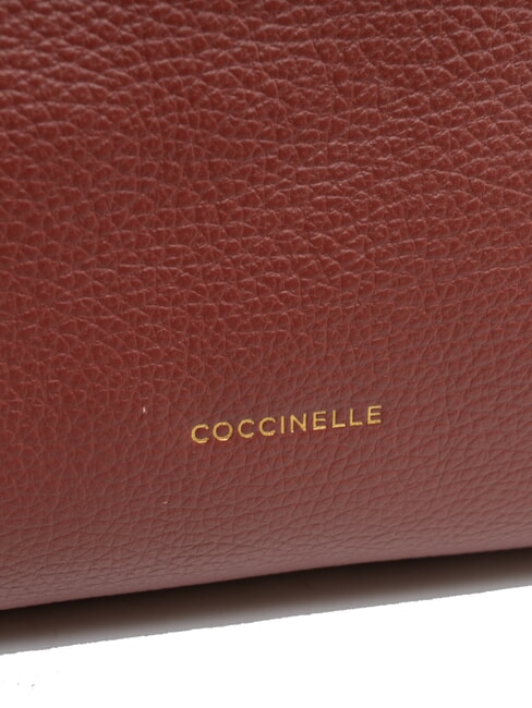 RHEA Leather shoulder bag with shoulder strap brandy - Women’s Bags