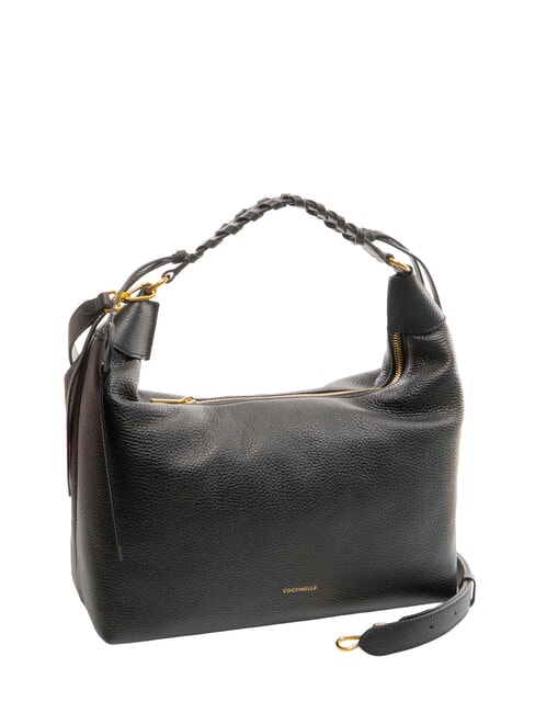 RHEA Leather shoulder bag with shoulder strap Black - Women’s Bags
