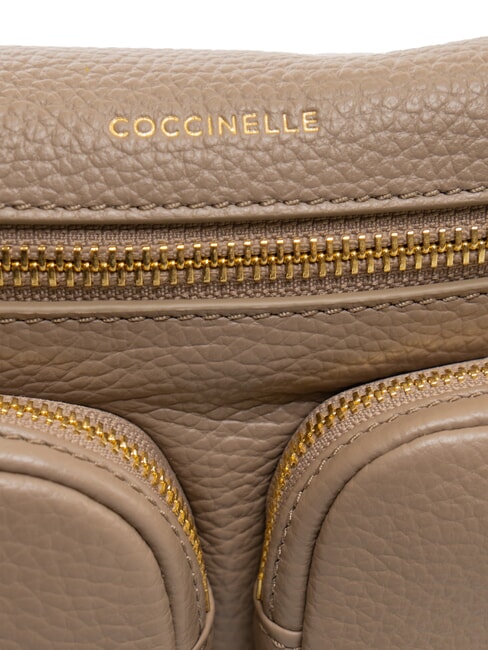 HYLE Small dual-purpose leather bag warm taupe - Women’s Bags