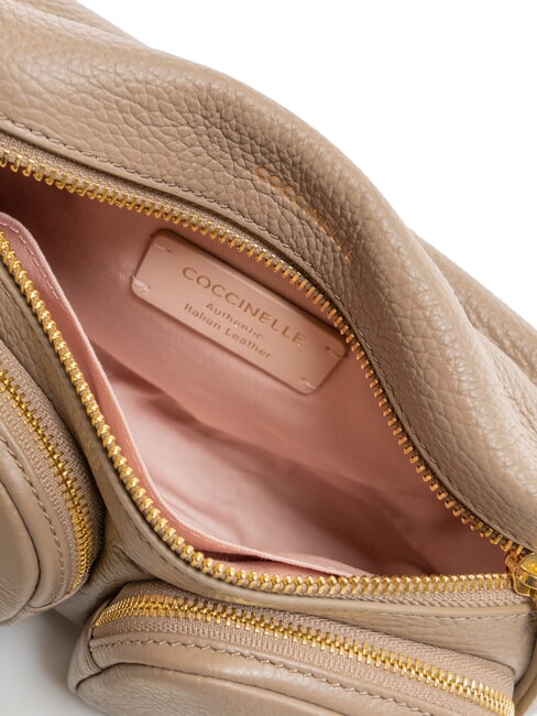 HYLE Small dual-purpose leather bag warm taupe - Women’s Bags