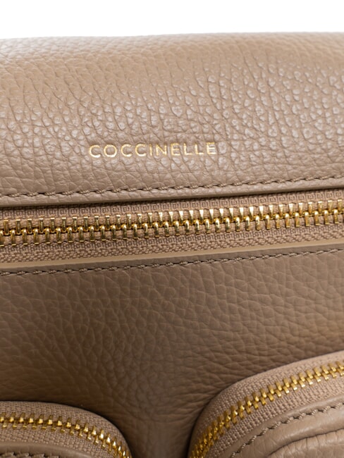 HYLE Medium dual-function leather bag warm taupe - Women’s Bags