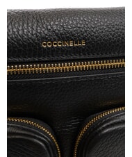 COCCINELLE HYLE Medium dual-function leather bag Black - Women’s Bags - 6