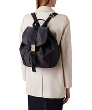 BORBONESE FOLD  Medium backpack dark black - Women’s Bags - 6